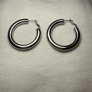 Silver Hoop Earrings